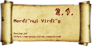 Merényi Virág névjegykártya