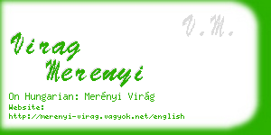 virag merenyi business card