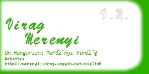 virag merenyi business card